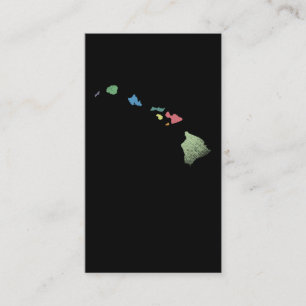 Hawaiianische Inseln Farbenfrohe Karte Hawaii Inse