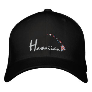 Hawaiianische Inseln Hat Black Bestickte Kappe
