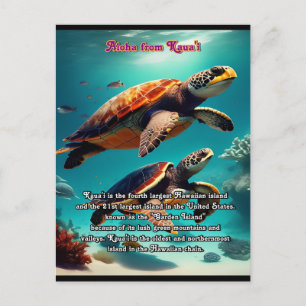 Hawaiianische Inseln Kauai Aloha Postkarte