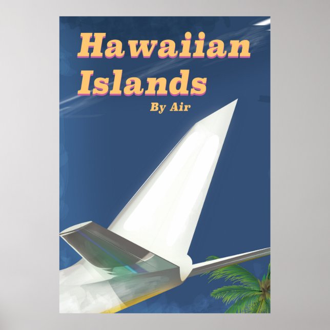 Hawaiianische Inseln kommerzielles Reiseplakat Poster (Vorne)