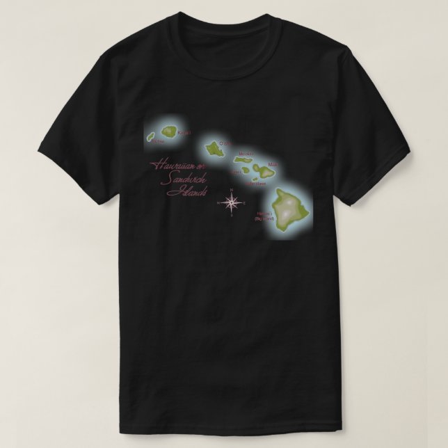 Hawaiianische Inseln T-Shirt (Design vorne)