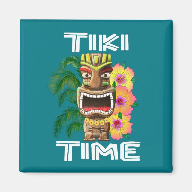 Hawaiianische Inseln Tiki Statue Magnet (Vorne)