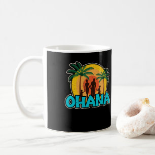 Hawaiianische Inseln Vintage-Souvenir Ohana Kaffeetasse