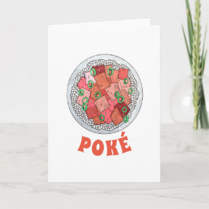 Hawaiianische Küche Ahi Tuna Poké Bowl Hawaii Food Karte
