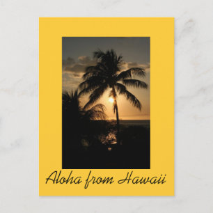 Hawaiianische Küste bei Sunset Postkarte