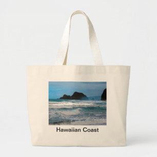 Hawaiianische Küste Blauer Himmel Jumbo Stoffbeutel