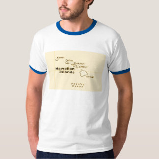 Hawaiianische Landkarte T - Shirt
