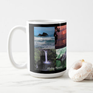 Hawaiianische Landschaft Vier Foto Aloha Hawaii Kaffeetasse