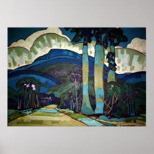 Hawaiianische Landschaftsmalerei Poster