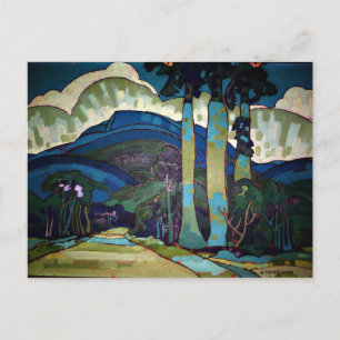 Hawaiianische Landschaftsmalerei Postkarte