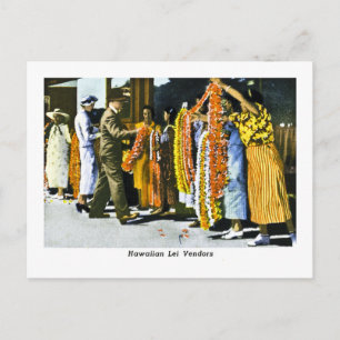 Hawaiianische Lei-Händler Postkarte