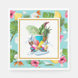Hawaiianische Luau-Party Serviette