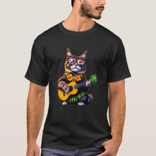 Hawaiianische Maine Coon Katze & Ananas Ukulele So T-Shirt