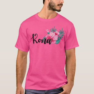 Hawaiianische Männer Frauen Kona Hawaii Hibiskus B T-Shirt