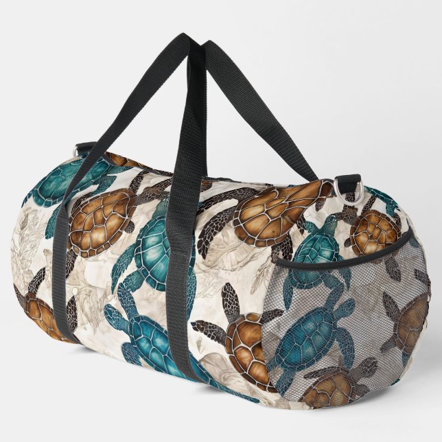 Hawaiianische Meeres Schildkröte Duffle Bag (Rechte Ecke)