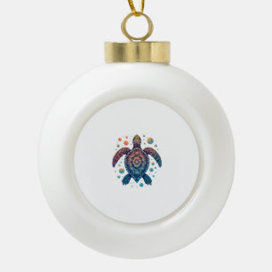 Hawaiianische Meeresschildkröte Tie-Dye Hawaii Url Keramik Kugel-Ornament