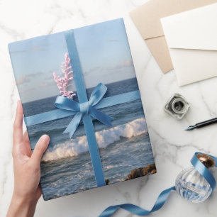 Hawaiianische Ozeanlandschaftsfoto Geschenkpapier