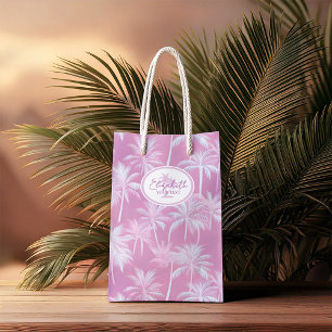 Hawaiianische Palme Baum Silhouette Muster Plum ID Mittlere Geschenktüte