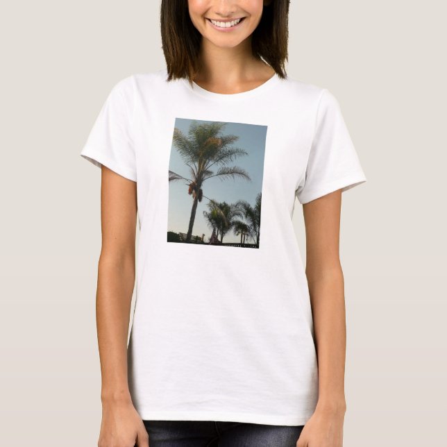 Hawaiianische Palme in Kalifornien T-Shirt (Vorderseite)