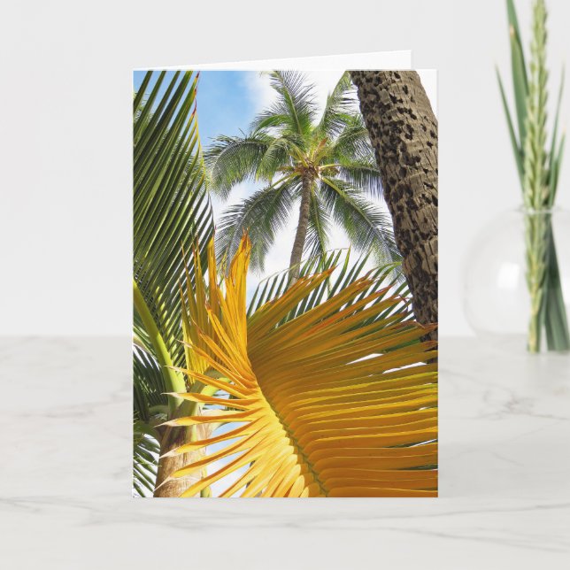 Hawaiianische Palmen Dankeskarte (Vorderseite)