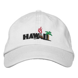 Hawaiianische Palmen und Vulkane bestickte Cap Bestickte Kappe