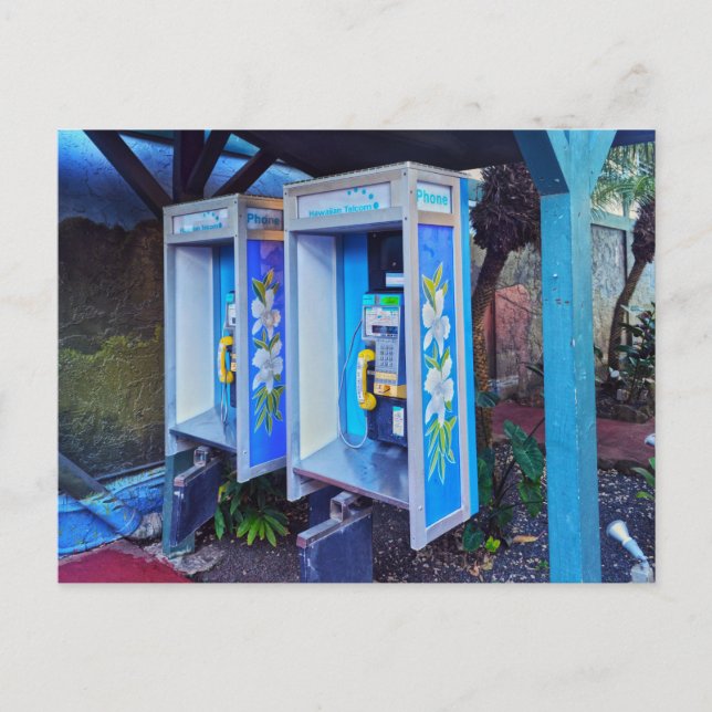 Hawaiianische Pay Phones, Kauai, Hawaii Postkarte (Vorderseite)