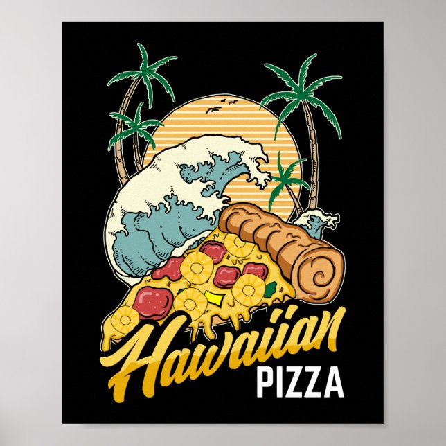 Hawaiianische Pizza Poster (Vorne)