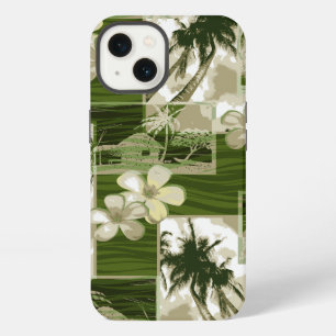 Hawaiianische Plumeria- und Palmenbäume der Insel iPhone 13 Hülle