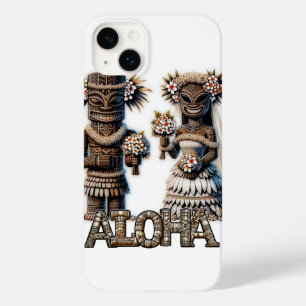 Hawaiianische Polynesische Tiki Braut und Bräutiga Case-Mate iPhone 14 Plus Hülle
