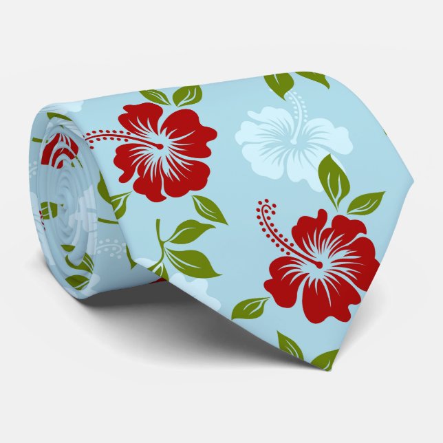 Hawaiianische Printwerbung Krawatte (Gerollt)