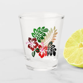 Hawaiianische Printwerbung Schnapsglas