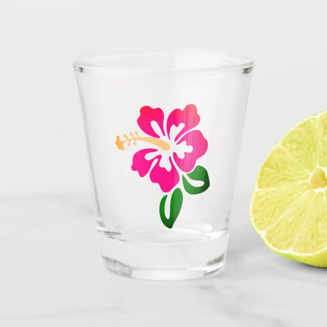 Hawaiianische Printwerbung Schnapsglas (Vorderseite)