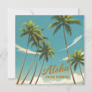 Hawaiianische Reisekarte im Vintage-Stil Aloha Haw