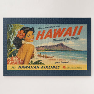 Hawaiianische Reisewerbung im Vintage-Stil Puzzle