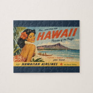 Hawaiianische Reisewerbung im Vintage-Stil Puzzle