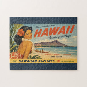 Hawaiianische Reisewerbung im Vintage-Stil Puzzle