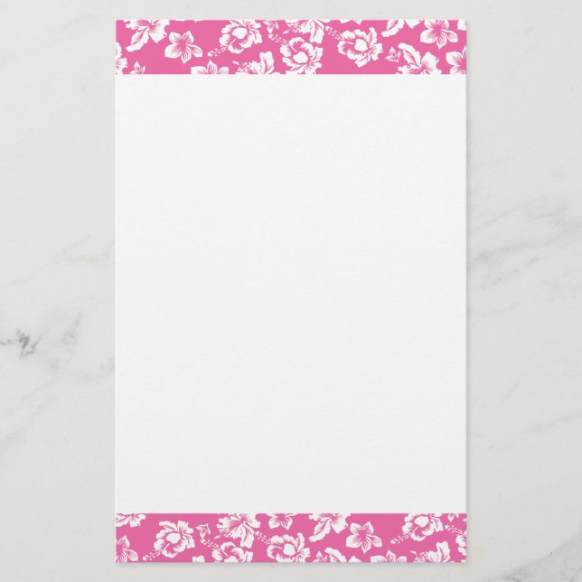 Hawaiianische Rosa Blume Briefpapier (Vorderseite)