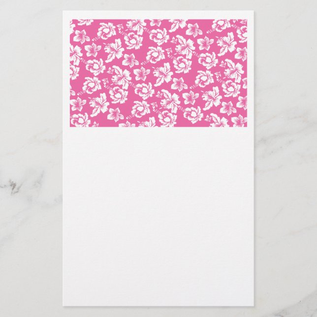 Hawaiianische Rosa Blume Briefpapier (Vorderseite)
