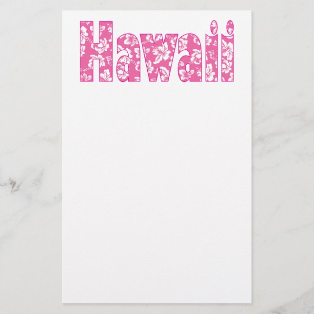 Hawaiianische Rosa Blume Briefpapier (Vorderseite)