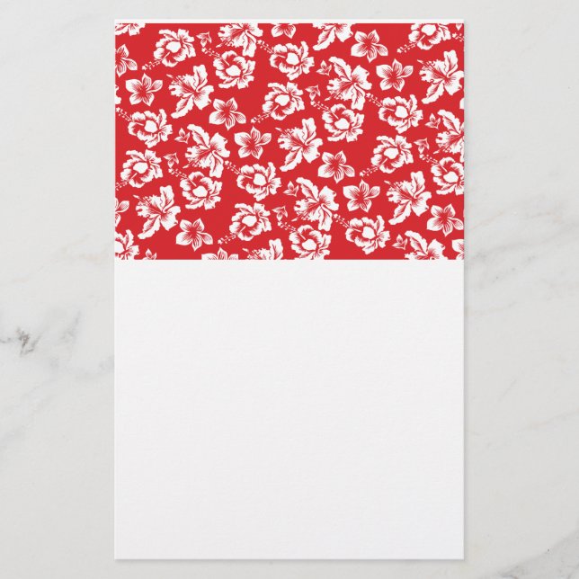 Hawaiianische Rote Blume Briefpapier (Vorderseite)