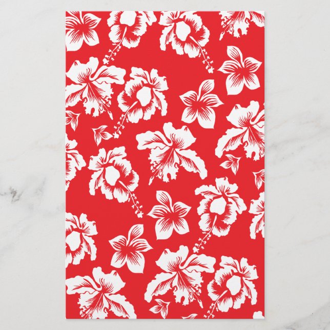 Hawaiianische Rote Blume Briefpapier (Vorderseite)