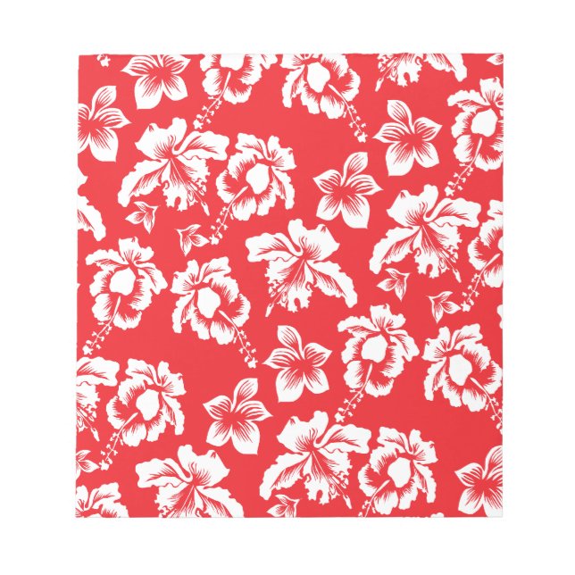Hawaiianische Rote Blume Notizblock (Vorderseite)