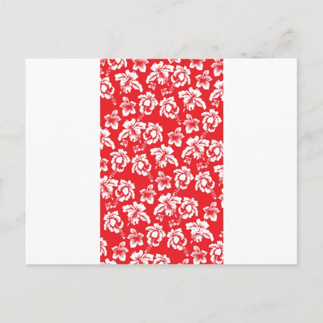 Hawaiianische Rote Blume Postkarte (Vorderseite)