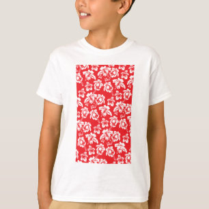 Hawaiianische Rote Blume T-Shirt