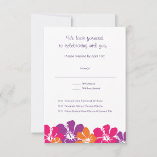 Hawaiianische RSVP-Karten mit Umschlägen RSVP Karte