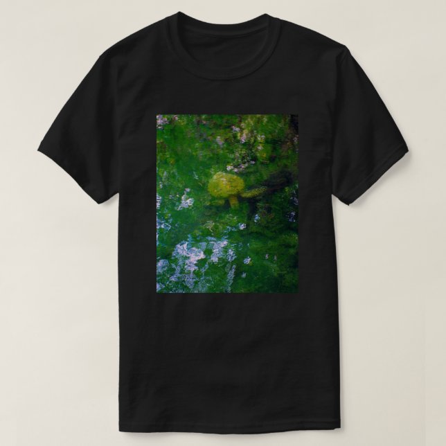 Hawaiianische Schildkröte in der Natur des Kanals  T-Shirt (Design vorne)