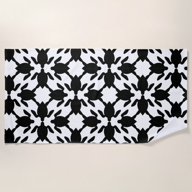 Hawaiianische Schrift Moderne Honu (Meeresschildkr Strandtuch (Vorderseite)