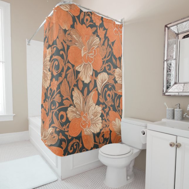 Hawaiianische Schrift Ohai Alii v2 Muster Duschvorhang (Beispiel)