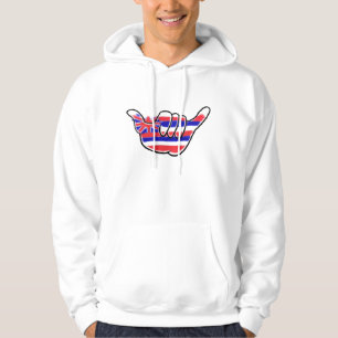 Hawaiianische Shaka-Symbol-Staatsflagge Typ hoodie