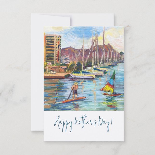 Hawaiianische Sicht von der Magic Island Karte (Vorderseite)